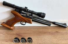 Muzzler CP1-M, Co2 pistool met richtkijker en 3 magazijnen