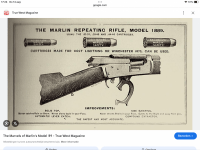 Marlin 1889 ,, safety,, leveraction geweer zwart kruit.