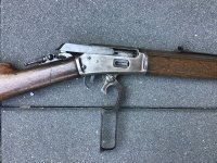Marlin 1889 ,, safety,, leveraction geweer zwart kruit.
