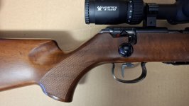 Anschütz 1416 D HB cal .22 LR repeteer grendelgeweer incl. richtkijker