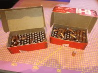 Verschillende  kogels en hulzen