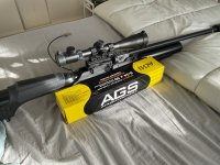 Z.g.a.n. aangeboden Hatsan Hercules 9 mm inclusief Donny geluidsdemper, vulslangen AGS richtkijker