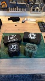 Munitie dozen 20, 25x, diverse kleuren en kalibers