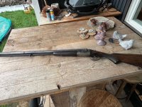 Onklaar gemaakt hagelgeweer Habicht Pieper