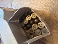 9mm munitie 2e wereldoorlog /schietjas XL met riem en handschoen