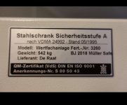 Grote wapenkluis formaat dossierkast