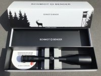 Nieuwe/ongebruikte Schmidt & Bender 8x56 richtkijker/telescoop met verlicht draadkruis.