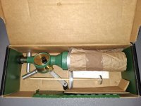 rcbs zwart kruit molen, in orginele verpakking en rcbs primmer feeder tafel model