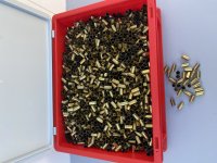 Te koop, ca 4500 messing hulzen 9x19mm