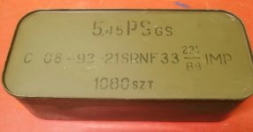 5,45x39mm munitie 1080stuks