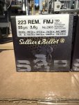 1000x Sellier & Bellot FMJ 55gr .223 REM