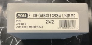 RCBS carb Die set .32 S&W