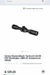 Vortex Diamondback Tactical 6-24x50 FFP Richtkijker, EBR-2C Dradenkruis (MOA)