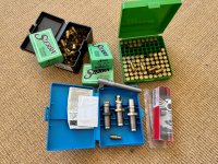Wisselloop voor een Colt 1911 in .400 CorBon met die-set, hulzen en koppen.