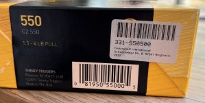 CZ 527/550 Timney Trigger 75
