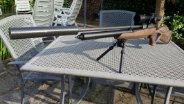 JTS Airacuda max 5.5mm PCP buks met 600mm FX STX superior Heavy loop