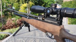 JTS Airacuda max 5.5mm PCP buks met 600mm FX STX superior Heavy loop