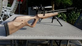 JTS Airacuda max 5.5mm PCP buks met 600mm FX STX superior Heavy loop