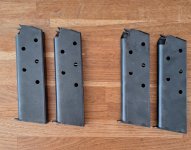 4 magazijnen Colt 1911 .45
