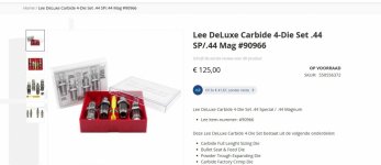 LEE die set .44 special/magnum  NOOIT GEBRUIKT - NIEUW