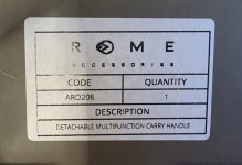 ROME carry handle steun grip