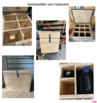 6 vaks houten kist