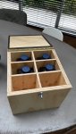 6 vaks houten kist