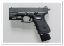 Glock 19 (gen3) inclusief karabijnframe, magazijn en veel accessoires