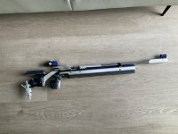 Te koop Feinwerkbau Modell (FWB) 700 blauw gelamineerd met toebehoren