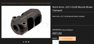 AR15 laderslot, muzzlebrake .223  1/2x28