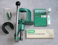 RCBS Rock Chucker 2 pers in zeer nette staat + div.