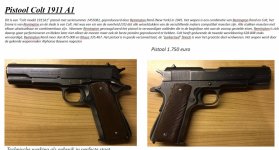 ww2 wapens te koop- colt 911A1 - MAB 7.65 - CZ 27