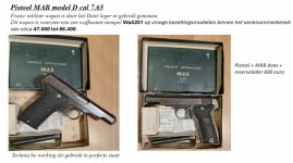 ww2 wapens te koop- colt 911A1 - MAB 7.65 - CZ 27