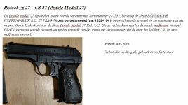 ww2 wapens te koop- colt 911A1 - MAB 7.65 - CZ 27