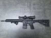 Schmeisser SP-15 (AR15 in straight pull action, op model 9)