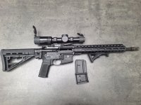 Schmeisser SP-15 (AR15 in straight pull action, op model 9)