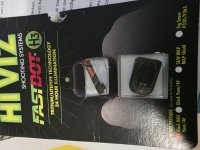 Hi Viz fast dot h3 Glock MOS